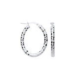 Silver D/c Creole Hoop Earrings