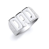 Silver Dad Barked Side Ring