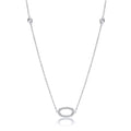Silver Diamond By The Yard CZ Style 36" Necklace
