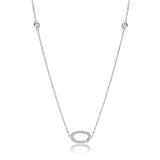 Silver Diamond By The Yard CZ Style 36" Necklace