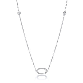 Silver Diamond By The Yard CZ Style 36" Necklace