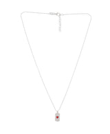 Silver Dog Tag 16" + 2” Extender, Beads Necklace