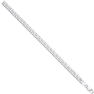 Silver Double Curb 8mm Chain