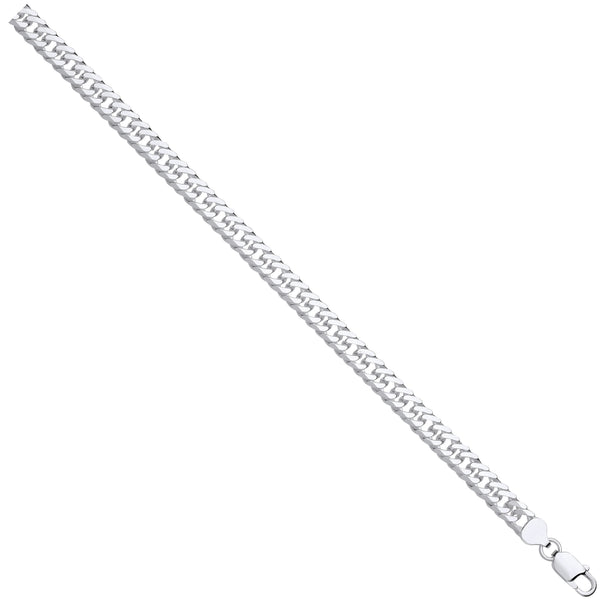 Silver Double Curb 8mm Chain