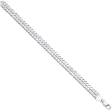 Silver Double Curb 9mm Chain
