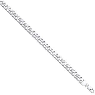 Silver Double Curb 9mm Chain