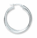 Silver Double Hoop Earrings 3.5g