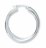 Silver Double Hoop Earrings 3.5g