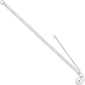 Silver Double Link Curb & Padlock Charm Bracelet 4.7g