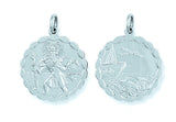 Silver Double Sided Fancy St Christopher Pendant 5.1g