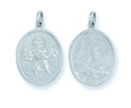 Silver Double Sided Oval St Christopher Pendant 4.6g
