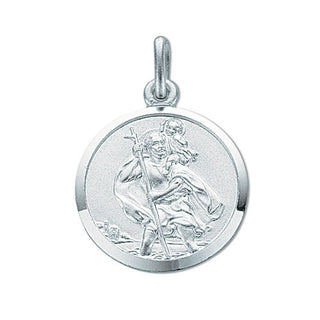 Silver Double Sided St Christopher Pendant 3.1g