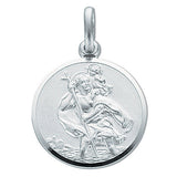 Silver Double Sided St Christopher Pendant 5.4g