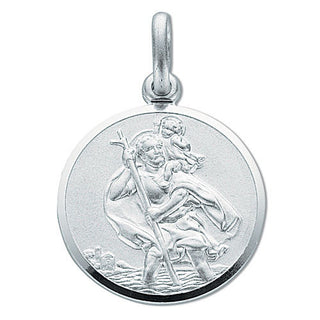 Silver Double Sided St Christopher Pendant 5.4g