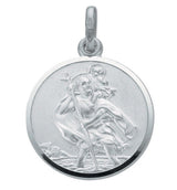 Silver Double Sided St Christopher Pendant 6.8g