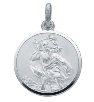 Silver Double Sided St Christopher Pendant 6.8g