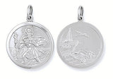 Silver Double Sided St Christopher Pendant 6g