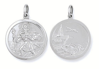 Silver Double Sided St Christopher Pendant 6g