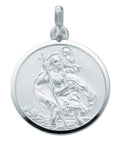 Silver Double Sided St Christopher Pendant 8.7g