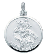Silver Double Sided St Christopher Pendant 8.7g