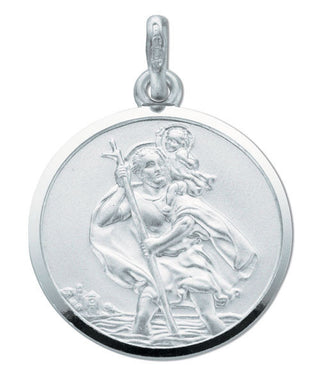 Silver Double Sided St Christopher Pendant 8.7g