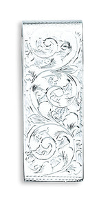 Silver Engraved Money Clip
