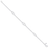 Silver Entwined Circles Ladies Bracelet