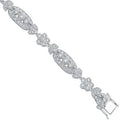 Silver Fancy CZ Bracelet 19g