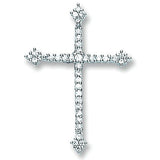 Silver Fancy CZ Cross 2.4g