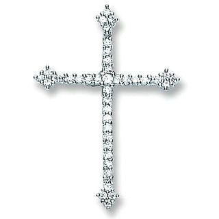 Silver Fancy CZ Cross 2.4g