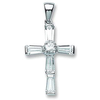 Silver Fancy CZ Cross 4.4g