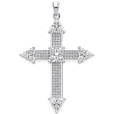 Silver Fancy CZ Cross 6g