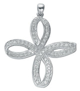 Silver Fancy CZ Cross 9g