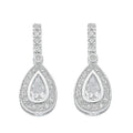 Silver Fancy CZ Drops 3.8g