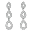 Silver Fancy CZ Drops 4.4g