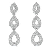 Silver Fancy CZ Drops 4.4g