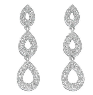 Silver Fancy CZ Drops 4.4g