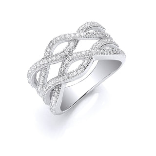 Silver Fancy CZ Ring 5g