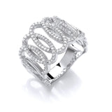 Silver Fancy CZ Ring 6.8g