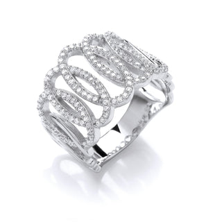 Silver Fancy CZ Ring 6.8g