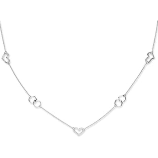 Silver Fancy Heart Chain 34