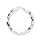 Silver Fancy Hoop Earrings 5.6g