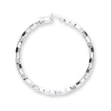 Silver Fancy Hoop Earrings 7.8g