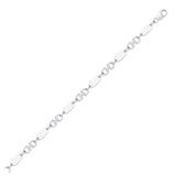 Silver Fancy Link & Plate Chain