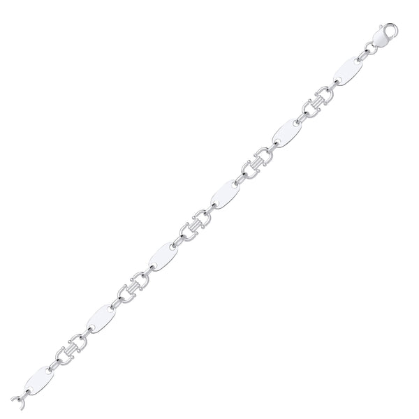 Silver Fancy Link & Plate Chain