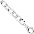 Silver Fancy Oval Link Bracelet