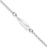 Silver Feather Anklet