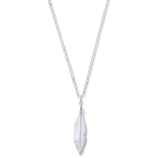 Silver Feather Necklace 16