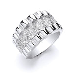 Silver Gents CZ Ring 10.5g