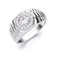 Silver Gents CZ Ring 6.7g